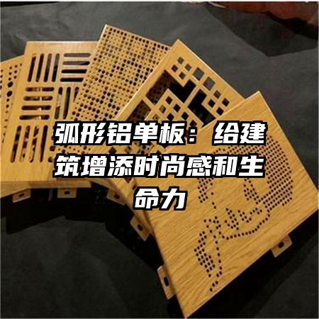 弧形铝单板：给建筑增添时尚感和生命力