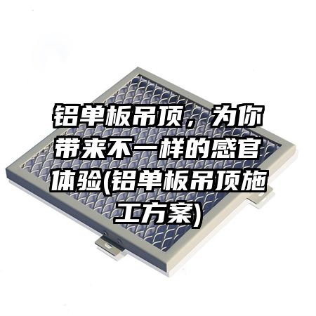 铝单板吊顶，为你带来不一样的感官体验(铝单板吊顶施工方案)