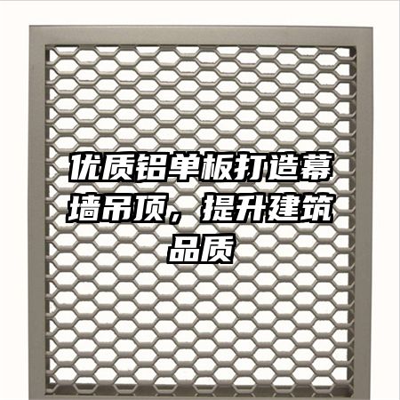 优质铝单板打造幕墙吊顶，提升建筑品质